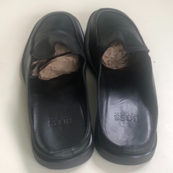 HUGO BOSS Men Black Leather Slides Slippers main image 5
